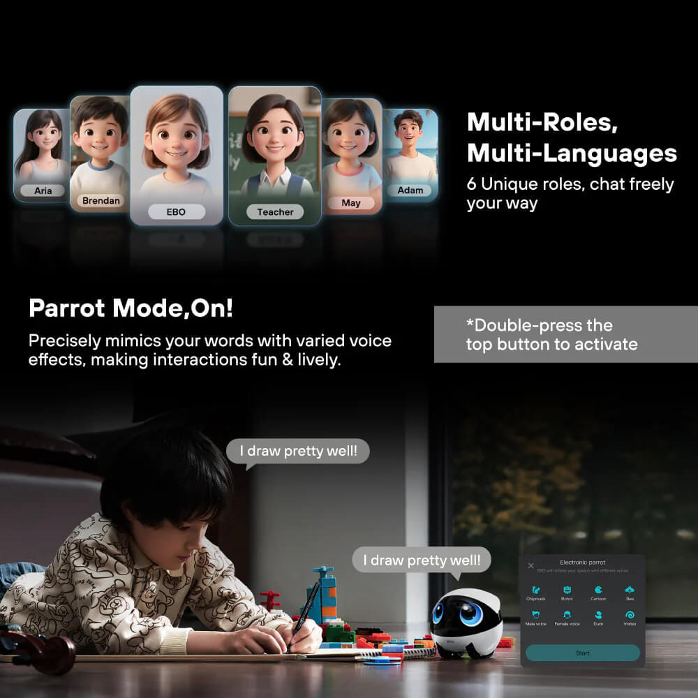 กล้องวงจรปิดหุ่นยนต์ ENABOT EBO AIR 2 PLUS สีเทา